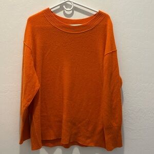Free People Orange Cashmere Sweater